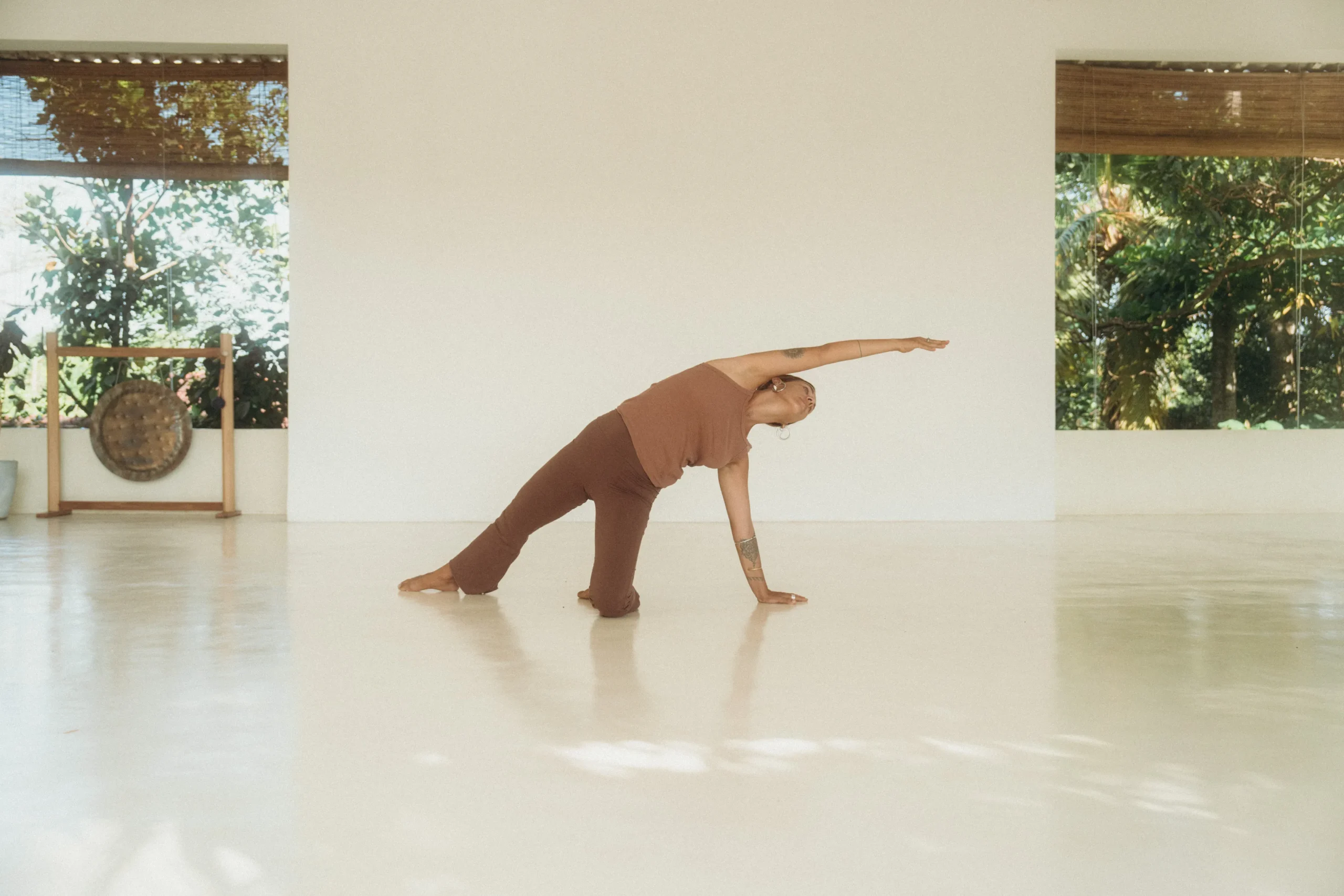 Marilena teaching a Yoga Synergy class at Lanka Yoga retreat